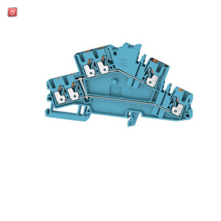 WEIDMÜLLER / 2531530000 / A2T 2.5 3C VL BL / Mehrstock-Reihenklemme, PUSH IN, blau, 2.5 mm², 800 V, 800 V, Anzahl / EAN 4050118541731