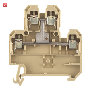 WEIDMÜLLER / 0363660000 / DK 4QV/35 / Mehrstock-Reihenklemme, Schraubanschluss, beige/gelb, 4 mm², 500 V, / EAN 4008190165192