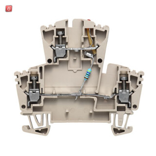 WEIDMÜLLER / 1023600000 / WDK 2.5 LD RT 24VDC / Bauelement-Reihenklemme, Schraubanschluss, dunkelbeige, 2.5 mm², 24 V, / EAN 4008190060855