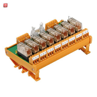 WEIDMÜLLER / 1113561001 / RSM 8RS 24VDC LP GEM / Koppelrelais, 24 V DC, LED gelb, 8 Wechsler (AgNi 90/10) , 250 V AC, 6 / EAN 4032248047611