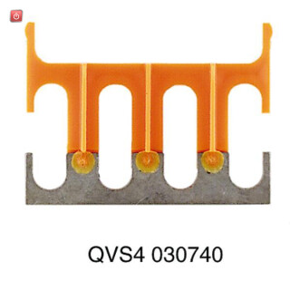 WEIDMÜLLER / 1319260000 / QVS 2/4 SAKT4 / Querverbinder (Klemmen), geschraubt, orange, 32 A, Polzahl: 2, Raster / EAN 4008190136512