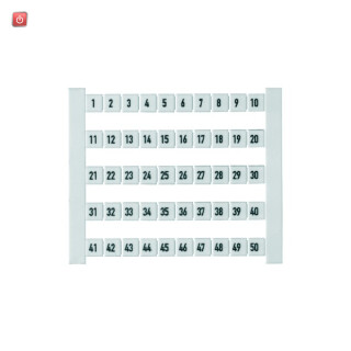 WEIDMÜLLER / 1358460000 / DEK 5 FW 1,3,5,...99 / Klemmenmarkierung, weiß, Raster in mm: 5.00, Aufgedruckte Zeichen: / EAN 4008190128883