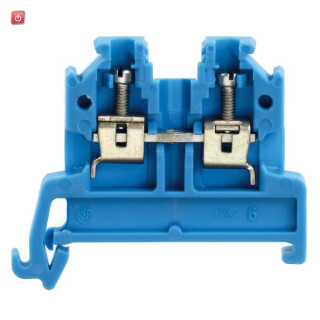 WEIDMÜLLER / 0268880000 / SAKD 2.5/35 BL / Durchgangs-Reihenklemme, Schraubanschluss, blau, 2.5 mm², 24 A, 500 V, / EAN 4008190061951