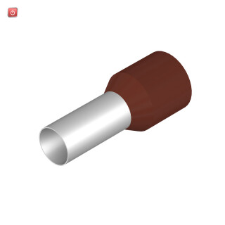 WEIDMÜLLER / 0317000000 / H25,0/30 BR / Aderendhülse, Standard, 25 mm², Abisolierlänge: 18 mm, braun / EAN 4008190158231
