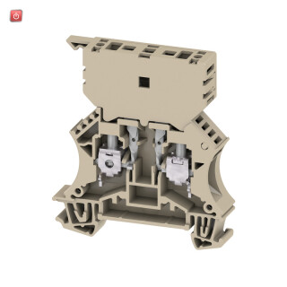 WEIDMÜLLER / 1014000000 / WSI 6/2 GZ/DEF63 / Sicherungs-Reihenklemme, Schraubanschluss, dunkelbeige, 6 mm², 10 A, / EAN 4008190006723