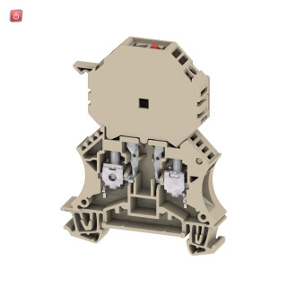 WEIDMÜLLER / 1014100000 / WSI 6/2/LD 10-36V DC / Sicherungs-Reihenklemme, Schraubanschluss, dunkelbeige, 6 mm², 10 A, / EAN 4008190156954