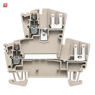WEIDMÜLLER / 1021600000 / WDK 2.5 F / Mehrstock-Reihenklemme, Schraubanschluss, dunkelbeige, 2.5 mm², 400 V, / EAN 4008190062514