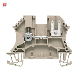 WEIDMÜLLER / 1021800000 / WDU 2.5 F 2X2.8 / Durchgangs-Reihenklemme, Schraubanschluss, dunkelbeige, 2.5 mm², 12 A, / EAN 4008190046811