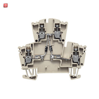WEIDMÜLLER / 1022600000 / WDK 2.5 2D 2.A / Bauelement-Reihenklemme, Schraubanschluss, dunkelbeige, 2.5 mm², 400 / EAN 4008190098469