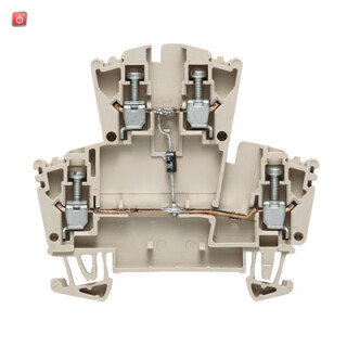 WEIDMÜLLER / 1023300000 / WDK 2.5 1D A.2 / Bauelement-Reihenklemme, Schraubanschluss, dunkelbeige, 2.5 mm², 400 / EAN 4008190187200