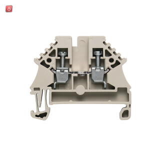 WEIDMÜLLER / 1023700000 / WDU 2.5N / Durchgangs-Reihenklemme, Schraubanschluss, dunkelbeige, 2.5 mm², 24 A, / EAN 4008190103484