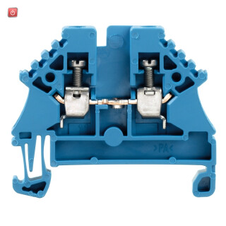 WEIDMÜLLER / 1023780000 / WDU 2.5N BL / Durchgangs-Reihenklemme, Schraubanschluss, blau, 2.5 mm², 24 A, 500 V, / EAN 4008190024123