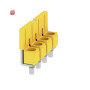 WEIDMÜLLER / 1054860000 / WQV 6/4 / Querverbinder (Klemmen), geschraubt, gelb, 57 A, Polzahl: 4, Raster in / EAN 4008190180799