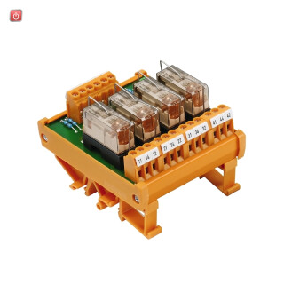WEIDMÜLLER / 1113361001 / RSM 4RS 24VDC LP GEM / Koppelrelais, 24 V DC, LED gelb, 4 Wechsler (AgNi 90/10) , 250 V AC, 6 / EAN 4032248036288