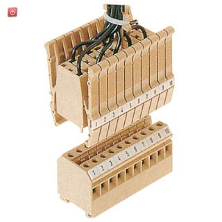 WEIDMÜLLER / 1538260000 / AKZ 4/ATA / Durchgangs-Reihenklemme, Schraubanschluss, beige/gelb, 4 mm², 32 A, / EAN 4008190178154