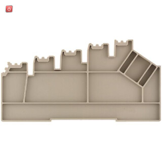 WEIDMÜLLER / 1699621111 / ZAP ZDKB/ZDKS / Abschlussplatte (Klemmen), dunkelbeige, Höhe: 68.5 mm, Breite: 2.5 mm, / EAN 4008190902384