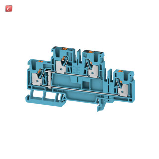 WEIDMÜLLER / 2540030000 / A2T 4 VL BL / Mehrstock-Reihenklemme, PUSH IN, blau, 4 mm², 800 V, 800 V, Anzahl / EAN 4050118551761