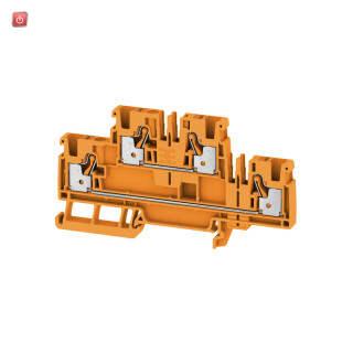 WEIDMÜLLER / 2552480000 / A2T 4 OR / Mehrstock-Reihenklemme, PUSH IN, orange, 4 mm², 800 V, 800 V, Anzahl / EAN 4050118562460
