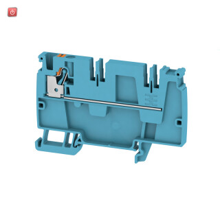 WEIDMÜLLER / 2582530000 / AAP21 4 LI BL/OR / Durchgangs-Reihenklemme, PUSH IN, blau, 4 mm², 32 A, 250 V, Anzahl / EAN 4050118591903