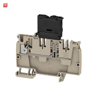WEIDMÜLLER / 2581720000 / AAP21 4 FS OR / Durchgangs-Reihenklemme, PUSH IN, dunkelbeige, 4 mm², 6.3 A, 500 V, / EAN 4050118590821