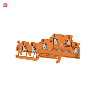 WEIDMÜLLER / 2579620000 / AIO23 1.5 2SI OR / Initiator-, Aktor-Reihenklemme, PUSH IN, orange, 1.5 mm², 13.5 A, 250 / EAN 4050118588347
