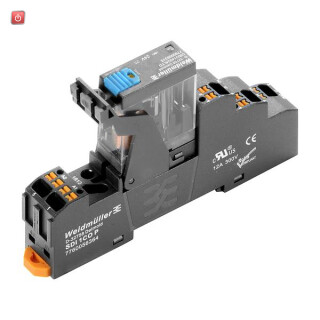WEIDMÜLLER / 2576210000 / DRIKITP 24VDC 1CO LD / Koppelrelais, 24 V DC, LED grün, 1 Wechsler (AgSnO) , 250 V AC, 10 A, / EAN 4050118585971