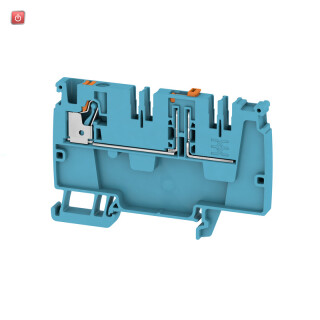 WEIDMÜLLER / 2582520000 / AAP21 4 DT BL/OR / Durchgangs-Reihenklemme, PUSH IN, blau, 4 mm², 20 A, 250 V, Anzahl / EAN 4050118591798