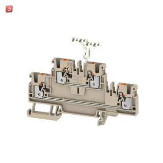 WEIDMÜLLER / 2581250000 / A2T 2.5 SNAPMARK / Mehrstock-Reihenklemme, PUSH IN, dunkelbeige, 2.5 mm², 800 V, 800 V, / EAN 4050118590340