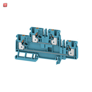 WEIDMÜLLER / 2540040000 / A2T 4 BL / Mehrstock-Reihenklemme, PUSH IN, blau, 4 mm², 800 V, 800 V, Anzahl / EAN 4050118551778