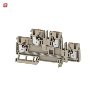 WEIDMÜLLER / 2539970000 / A2T 4 / Mehrstock-Reihenklemme, PUSH IN, dunkelbeige, 4 mm², 800 V, 800 V, / EAN 4050118551860