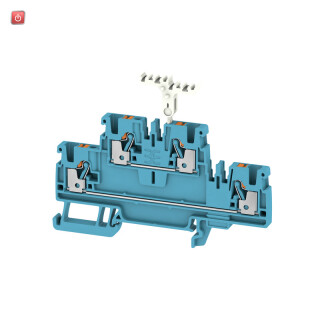 WEIDMÜLLER / 2581280000 / A2T 2.5 SNAPMARK BL / Mehrstock-Reihenklemme, PUSH IN, blau, 2.5 mm², 800 V, 800 V, Anzahl / EAN 4050118590357