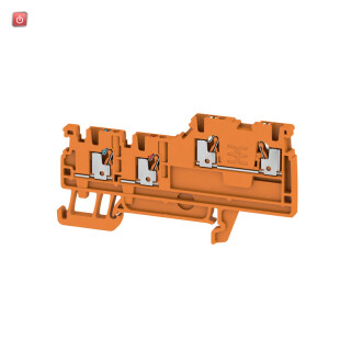 WEIDMÜLLER / 2579610000 / AIO21 1.5 SI OR / Initiator-, Aktor-Reihenklemme, PUSH IN, orange, 1.5 mm², 13.5 A, 250 / EAN 4050118588330
