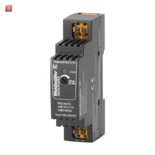 WEIDMÜLLER / 2580180000 / PRO INSTA 16W 24V 0. / Gleichstromversorgung, 16 W, 0.7 A @ 55 °C / EAN 4050118590913