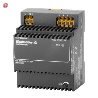 WEIDMÜLLER / 2580230000 / PRO INSTA 60W 24V 2. / Gleichstromversorgung, 60 W, 2.5 A @ 55 °C / EAN 4050118590968