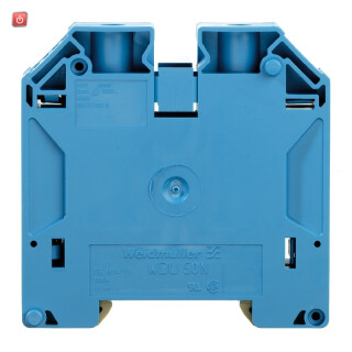WEIDMÜLLER / 1820850000 / WDU 50N BL / Durchgangs-Reihenklemme, Schraubanschluss, blau, 50 mm², 150 A, 1000 / EAN 4032248317806