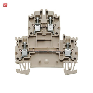 WEIDMÜLLER / 1041900000 / WDK 4N / Mehrstock-Reihenklemme, Schraubanschluss, dunkelbeige, 4 mm², 800 V, / EAN 4032248138814