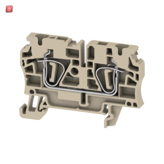 WEIDMÜLLER / 1632050000 / ZDU 4 / Durchgangs-Reihenklemme, Zugfederanschluss, dunkelbeige, 4 mm², 32 A, / EAN 4008190263188