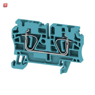 WEIDMÜLLER / 1632060000 / ZDU 4 BL / Durchgangs-Reihenklemme, Zugfederanschluss, blau, 4 mm², 32 A, 800 V, / EAN 4008190263195