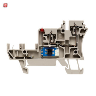 WEIDMÜLLER / 1651990000 / ZIA 1.5/3L-1S/LD-RT / Initiator-, Aktor-Reihenklemme, Zugfederanschluss, dunkelbeige, 1.5 / EAN 4008190401641