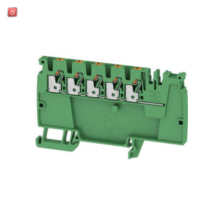 WEIDMÜLLER / 2614110000 / AAP12 2.5 LI GN/OR / Durchgangs-Reihenklemme, PUSH IN, grün, 2.5 mm², 24 A, 800 V, Anzahl / EAN 4050118618020