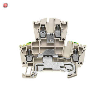 WEIDMÜLLER / 1036400000 / WDK 2.5DU-PE / Mehrstock-Reihenklemme, Schraubanschluss, dunkelbeige, 2.5 mm², 400 V, / EAN 4008190297374