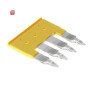 WEIDMÜLLER / 1627870000 / ZQV 6/4 GE / Querverbinder (Klemmen), gesteckt, gelb, 41 A, Polzahl: 4, Raster in / EAN 4008190200442