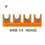WEIDMÜLLER / 1604320000 / WKB 1/4 / Querverbinder (Klemmen), geschraubt, orange, 41 A, Polzahl: 4, Raster / EAN 4008190023713