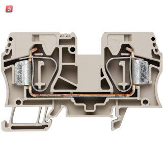 WEIDMÜLLER / 1745230000 / ZDU 16 / Durchgangs-Reihenklemme, Zugfederanschluss, dunkelbeige, 16 mm², 76 A, / EAN 4008190996765
