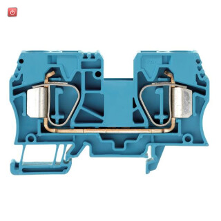 WEIDMÜLLER / 1745240000 / ZDU 16 BL / Durchgangs-Reihenklemme, Zugfederanschluss, blau, 16 mm², 76 A, 1000 / EAN 4008190996772