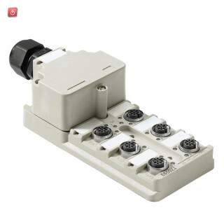 WEIDMÜLLER / 1701240000 / SAI-6-M 5P M12 / Passiver Sensor-/Aktor-Verteiler (ohne Leitung), Haubenverteiler, M12, / EAN 4008190949747
