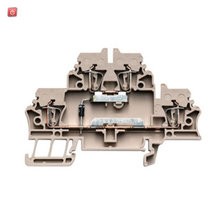WEIDMÜLLER / 1690030000 / ZDK 2.5/D/2 / Bauelement-Reihenklemme, Zugfederanschluss, dunkelbeige, 2.5 mm², 500 / EAN 4008190877903