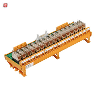 WEIDMÜLLER / 1113761001 / RSM 16RS 24VDC GEM.- / Koppelrelais, 24 V DC, LED gelb, 16 Wechsler (AgNi 90/10) , 250 V AC, / EAN 4032248047574