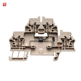 WEIDMÜLLER / 1690060000 / ZDK 2.5/D/6 / Bauelement-Reihenklemme, Zugfederanschluss, dunkelbeige, 2.5 mm², 500 / EAN 4008190877934