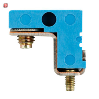 WEIDMÜLLER / 1071360000 / WQV 16N-PEN BL / Querverbinder (Klemmen), geschraubt, blau, 76 A, Polzahl: 2, Raster in / EAN 4008190279257